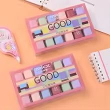 Highlighter Marker Pen Set – 6 Soft Fluorescent Colors, Quick-Dry, No Smudge, Water-Based Ink