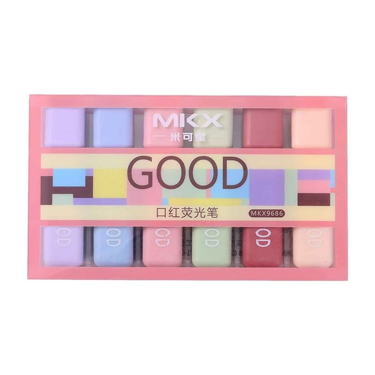 Highlighter Marker Pen Set – 6 Soft Fluorescent Colors, Quick-Dry, No Smudge, Water-Based Ink View Gallery - Pakistan