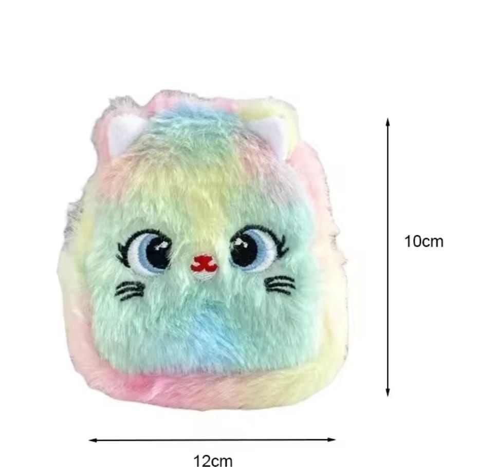 1pc Kawaii Rainbow Color Keyring Coin Purse for Girls – Cute and Portable Storage Accessory- Random Colour View Gallery - Pakistan