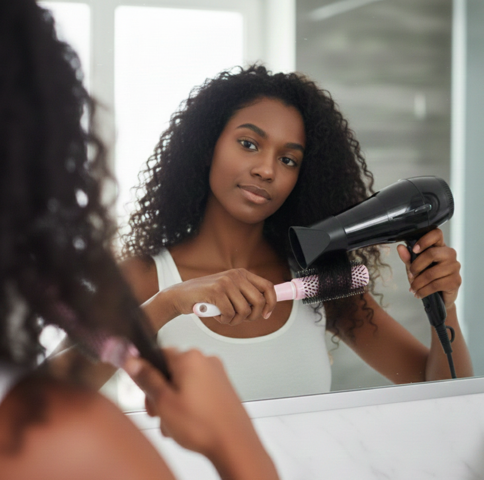 Professional Round Hair Brush for Blow Drying & Styling | Smooth, Volumizing Ceramic Barrel Brush with Heat-Resistant Bristles | Perfect for Straightening, Curling, Root Lift & Salon-Style View Gallery - Pakistan
