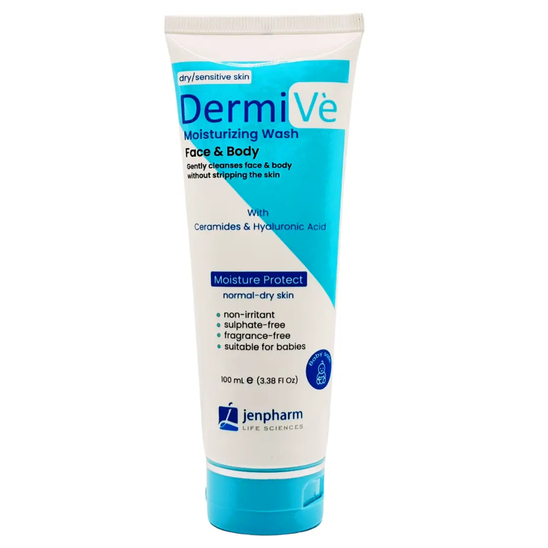 Dermive Moisturizing Wash Face And Body Gentle Formula Reliable Quality Provides Hydration - 100ML View Gallery - Pakistan
