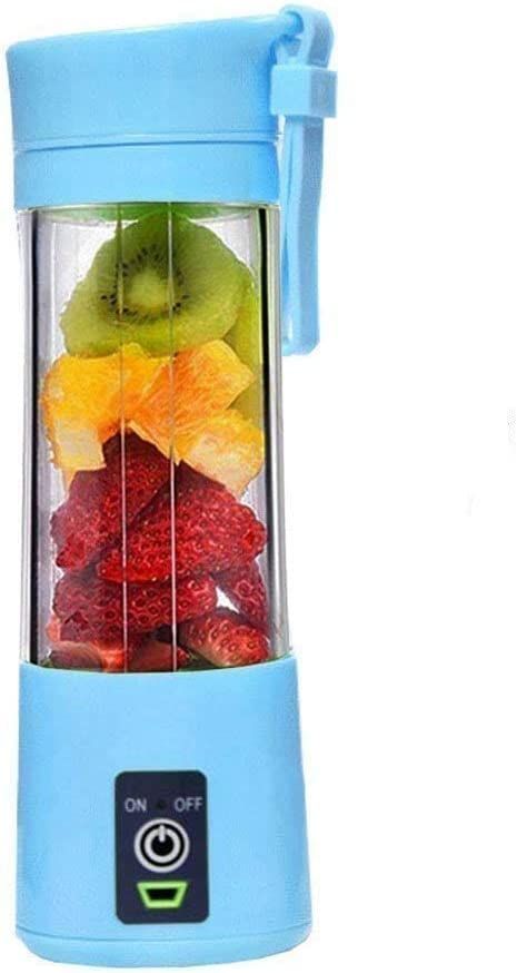 Rechargeable Portable Mini Juicer Blender – 6 Blades, 380ml Outdoor Juicing Cup [Random Color] View Gallery - Pakistan