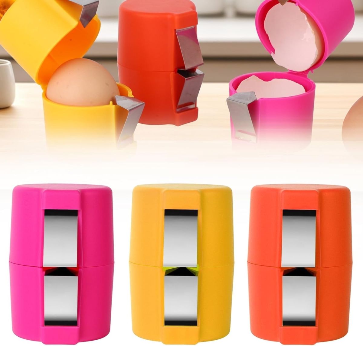 Egg Shell Opener – Durable Design, Smooth Cutting, Comfortable Grip | Easy Egg Opening Tool for Kitchen & Daily Cooking Use View Gallery - Pakistan
