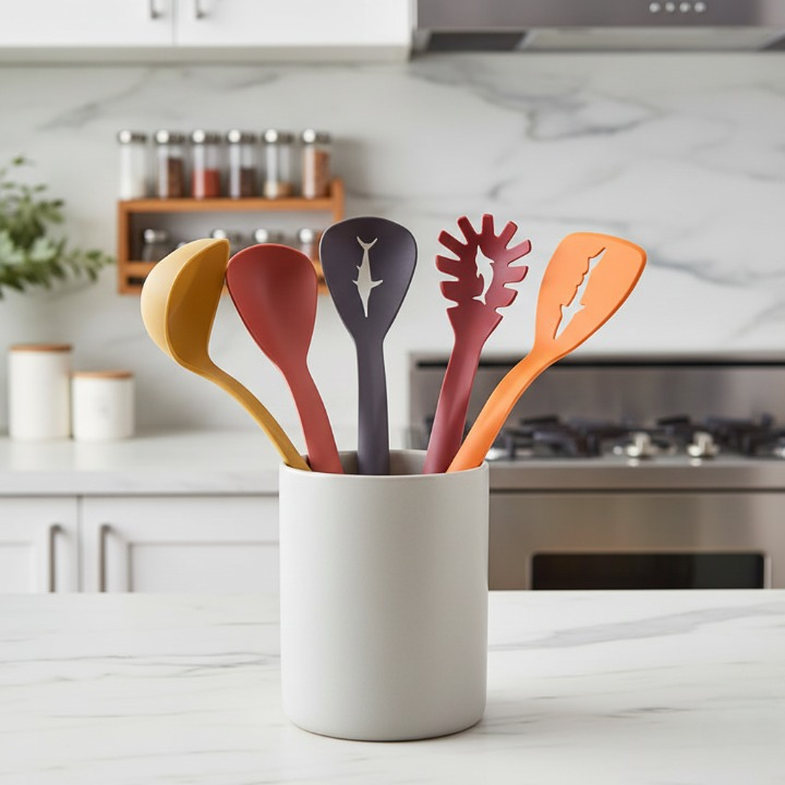 5 In 1 Spoon Set Durable Quality Stylish Design Easy To Use Reliable Performance Perfect Choice For Kitchen Daily Cooking And Practical Household Needs