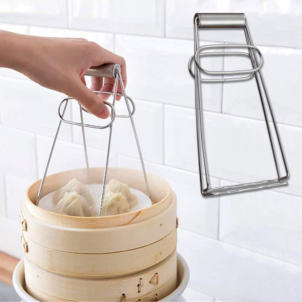 Stainless Steel Hot Bowl Clip – Anti-Scald Tableware Lifter, Foldable Hot Dish Holder for Microwave, Oven & Cooking Use | Durable Kitchen Tool View Gallery - Pakistan