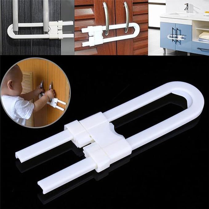 Child Safety Lock Pack of 2 – Multi-Purpose Cabinet, Drawer & Refrigerator Lock | Baby-Proofing Strap View Gallery - Pakistan