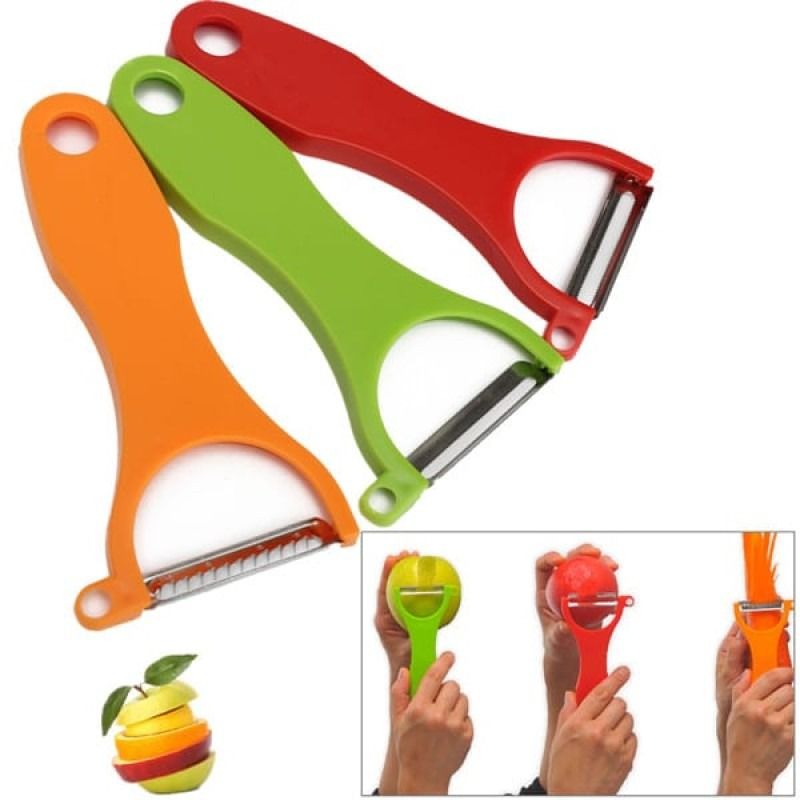 3-in-1 Vegetable and Fruit Peeler Set for easy peeling, slicing, and cutting of fresh produce View Gallery - Pakistan
