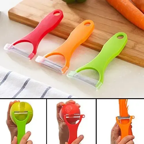 3-in-1 Vegetable and Fruit Peeler Set for easy peeling, slicing, and cutting of fresh produce View Gallery - Pakistan