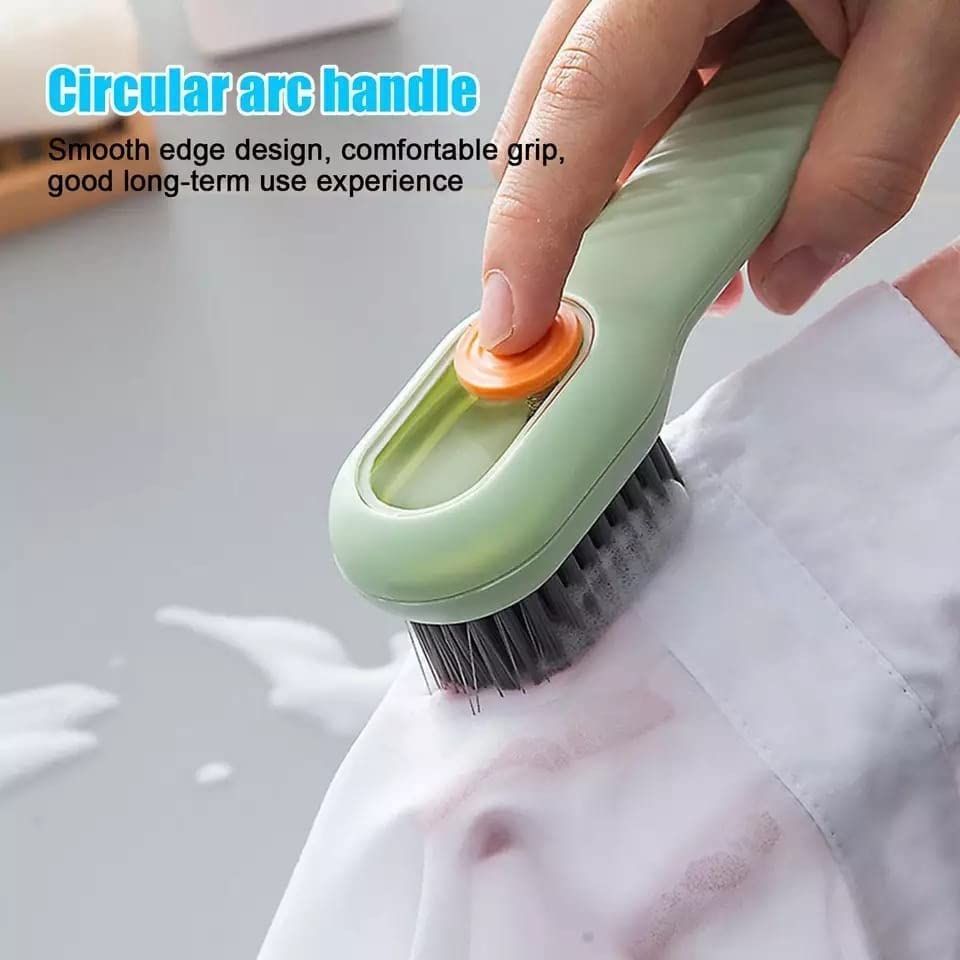 Multifunctional Shoe Brush with Liquid Box, Household Soft Fur Liquid Cleaning Shoe Brush, Long Handle Shoe Brush Press Type Automatic Liquid Shoe Brush View Gallery - Pakistan