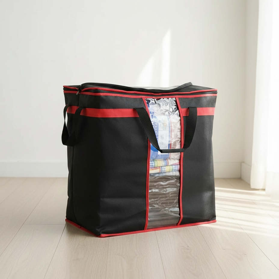 Large Storage Bag Organizers – Heavy-Duty Clothes &amp; Blanket Storage Solution | Foldable, Spacious, Durable
