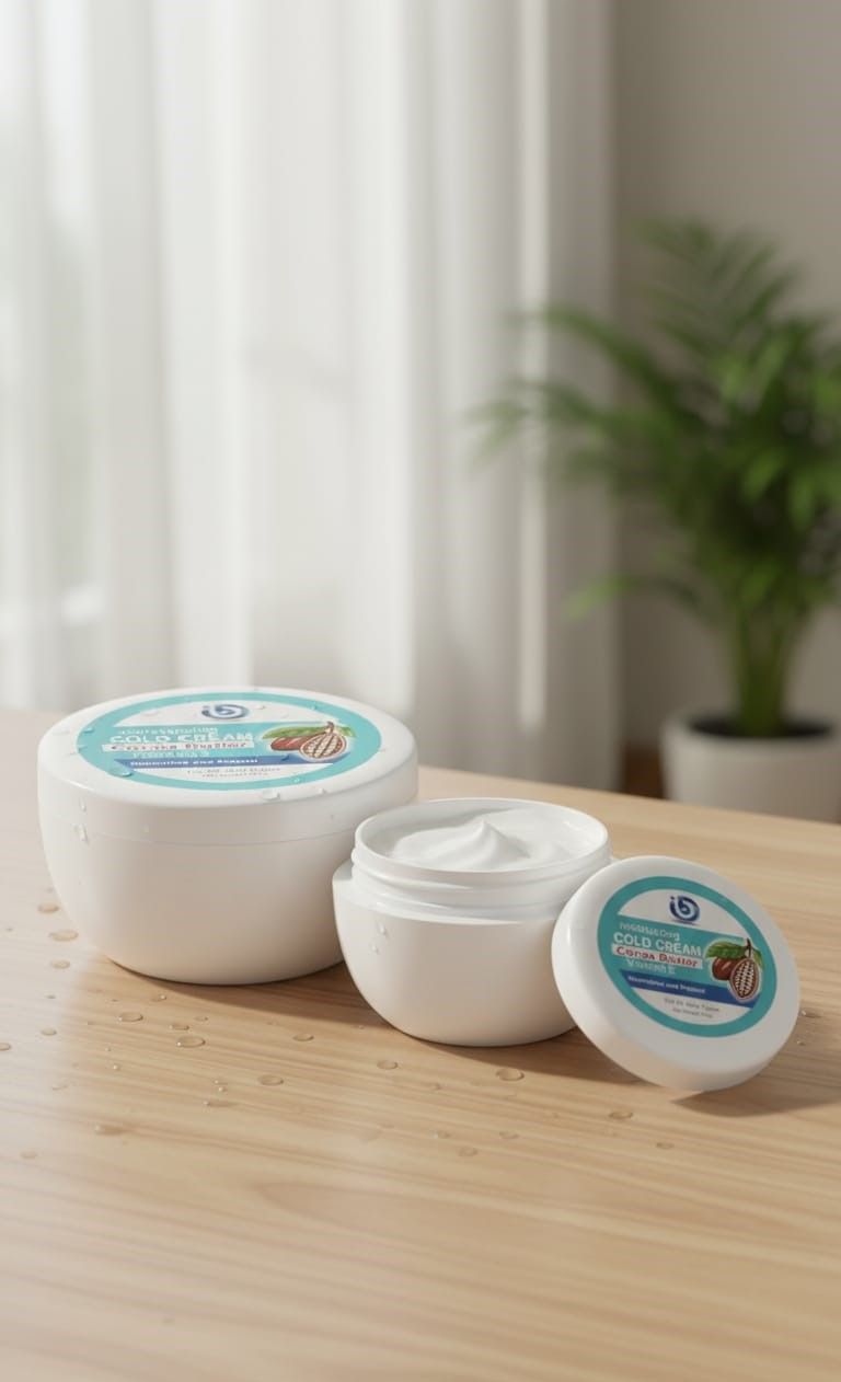 IB Moisturizing Cold Cream Cocoa Butter 200g (Original) – Deep Hydration, Nourishing Skin Softening Formula for Dry, Rough &amp; Winter Skin | Daily Moisturizer with Cocoa Butter &amp; Vitamin Enrichment