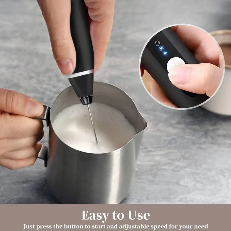 Rechargeable Coffee Beater – USB Rechargeable Powerful Milk Frother for Coffee, Cappuccino, Latte, Matcha, Hot Chocolate & Kitchen Use | High-Speed Stainless Steel Whisk Mixer View Gallery - Pakistan