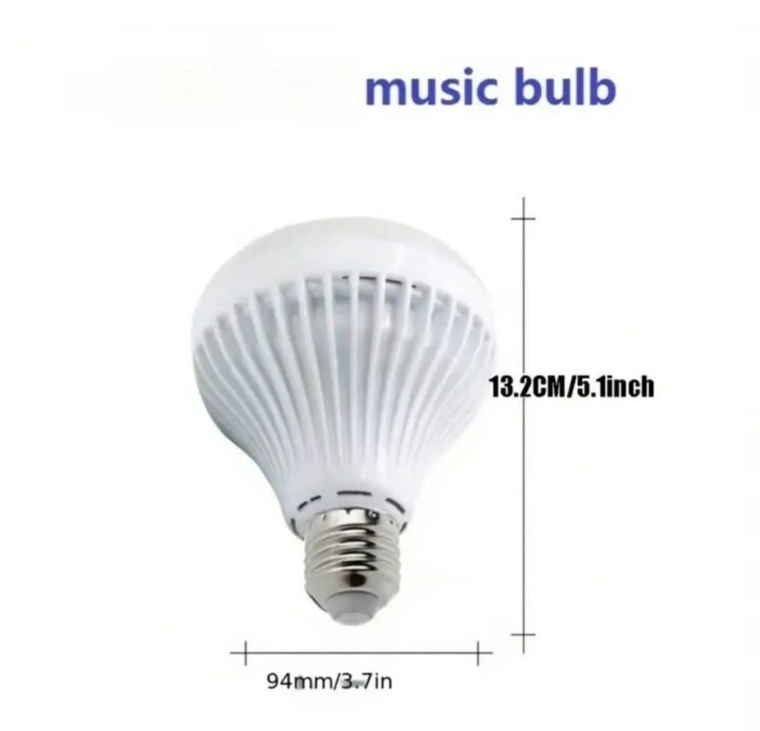 Smart E27 LED RGB White 12W Wireless Bluetooth Speaker Bulb Lamp Colorful Changing Light Remote and App Control View Gallery - Pakistan