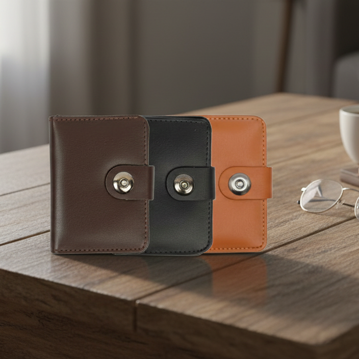 Men’s Premium Leather Wallet – Pack of 3 | Slim, Stylish & Durable Wallets for Daily Use, Travel & Gifts View Gallery - Pakistan