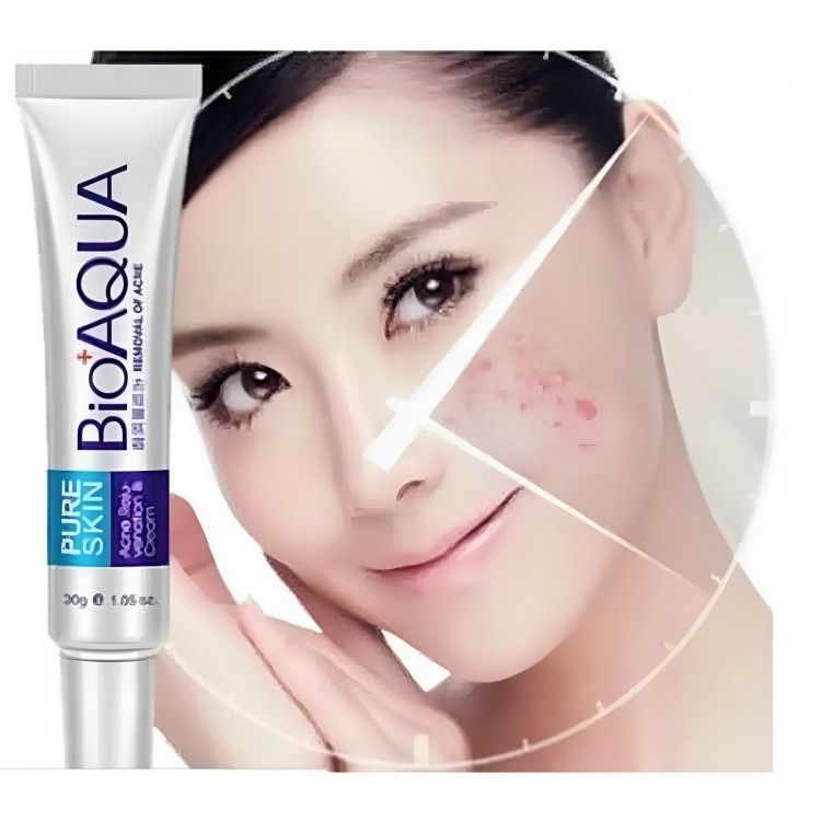 BIOAQUA Pure Skin Acne Removal & Anti-Wrinkle Cream – Fast Action Formula for Pimples, Scars, Fine Lines & Smooth Clear Skin (30g) View Gallery - Pakistan