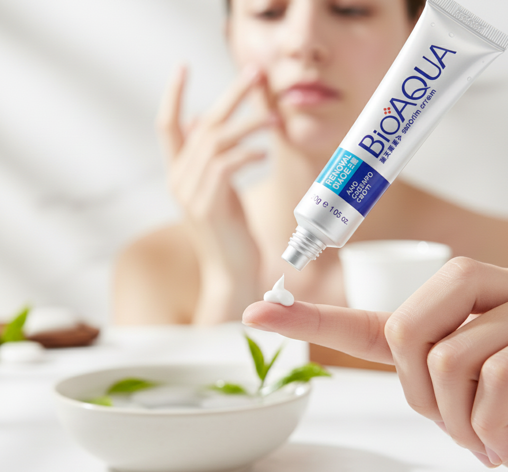 BIOAQUA Pure Skin Acne Removal & Anti-Wrinkle Cream – Fast Action Formula for Pimples, Scars, Fine Lines & Smooth Clear Skin (30g) View Gallery - Pakistan