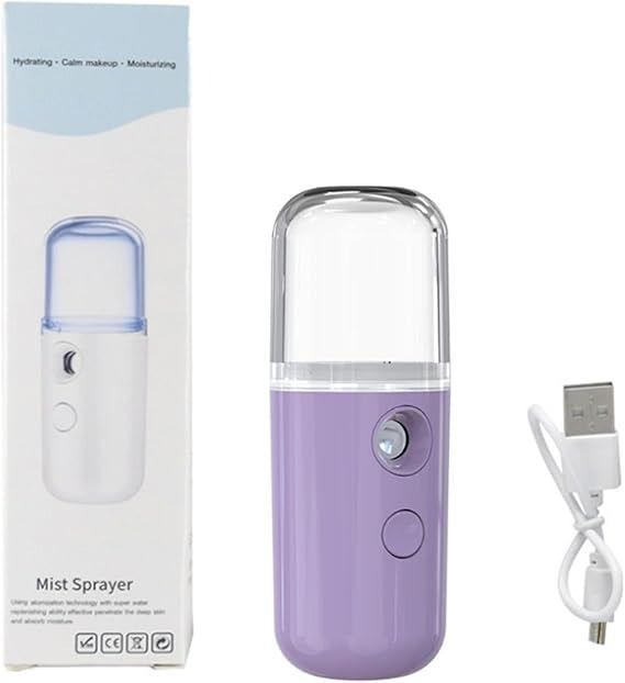 Portable Nano Facial Mist Sprayer – Hydrating Ionic Facial Steamer for Instant Skin Moisture, Glow &amp; Refreshing Mist | USB Rechargeable
