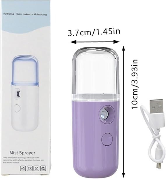 Portable Nano Facial Mist Sprayer – Hydrating Ionic Facial Steamer for Instant Skin Moisture, Glow & Refreshing Mist | USB Rechargeable View Gallery - Pakistan