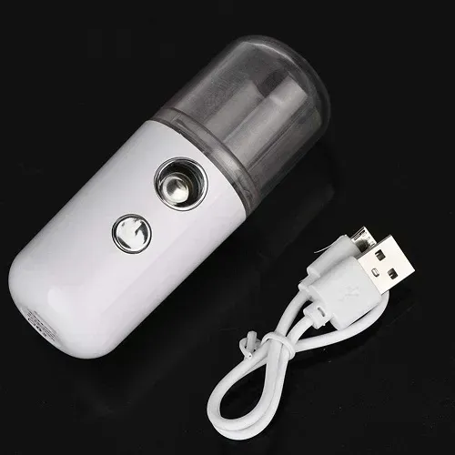 Portable Nano Facial Mist Sprayer – Hydrating Ionic Facial Steamer for Instant Skin Moisture, Glow & Refreshing Mist | USB Rechargeable View Gallery - Pakistan