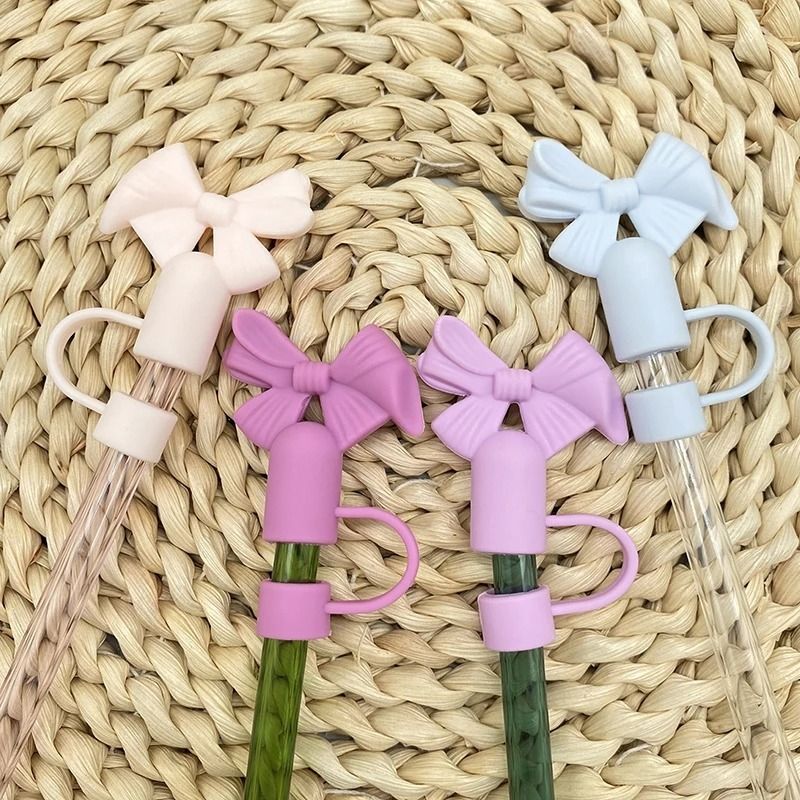 Buy 1 Get 1 Free – Silicone Straw Cover Cap for Stanley Cup | 10mm 3D Bow & Animal Straw Topper | Dust-Proof, Reusable Drinking Straw Tips View Gallery - Pakistan
