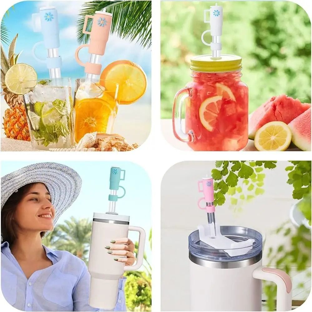 Buy 1 Get 1 Free – Cartoon Silicone Straw Plug Set | Splash-Proof, Airtight, Reusable Straw Covers for Stanley Cups, Tumblers & Bar Accessories View Gallery - Pakistan