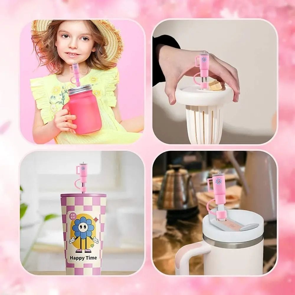 Buy 1 Get 1 Free – Cartoon Silicone Straw Plug Set | Splash-Proof, Airtight, Reusable Straw Covers for Stanley Cups, Tumblers & Bar Accessories View Gallery - Pakistan
