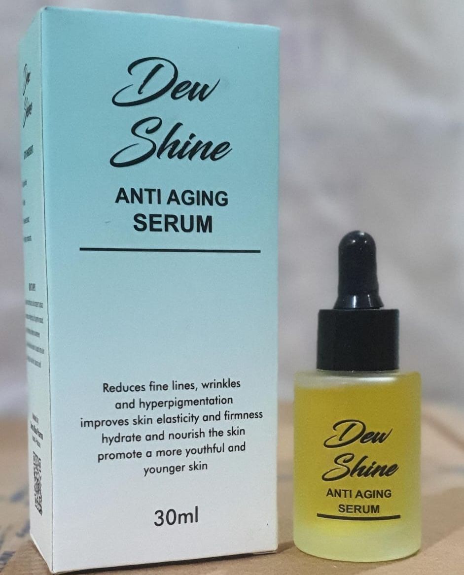 Dew Shine Anti Aging Serum Gentle Formula Reduces Fine Lines Improves Skin Elasticity Provides Radiant Glow And Smooth Texture For Daily Use - 30ml View Gallery - Pakistan