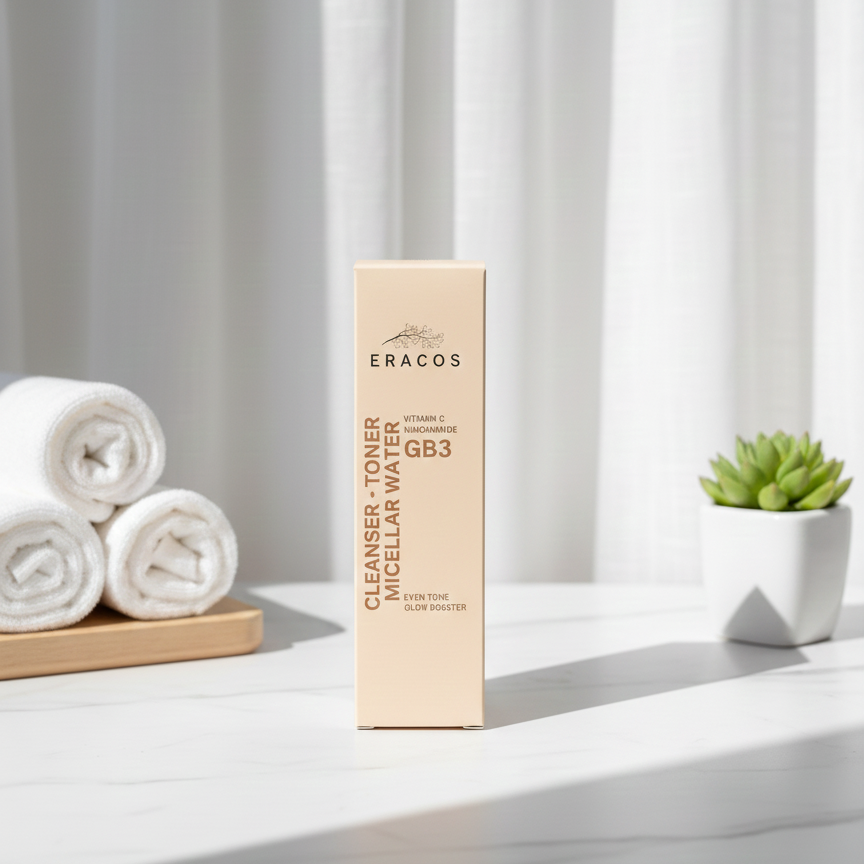 Eracos GB3 Cleanser Toner Micellar Water Gentle Formula Removes Makeup Clears Impurities Refreshes Skin Provides Smooth And Healthy Look For Daily Use - 200ml View Gallery - Pakistan