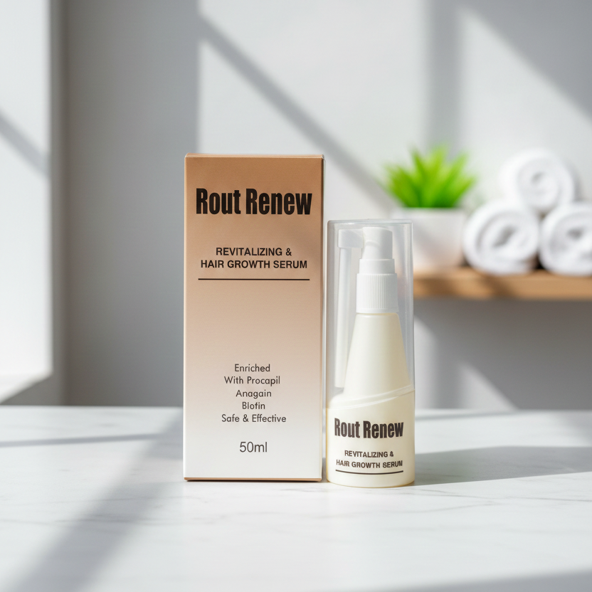 Rout Renew Revitalizing And Hair Growth Serum Nourishes - 50mlScalp Strengthens Roots Promotes Growth Smooth Texture Provides Healthy And Shiny Hair -