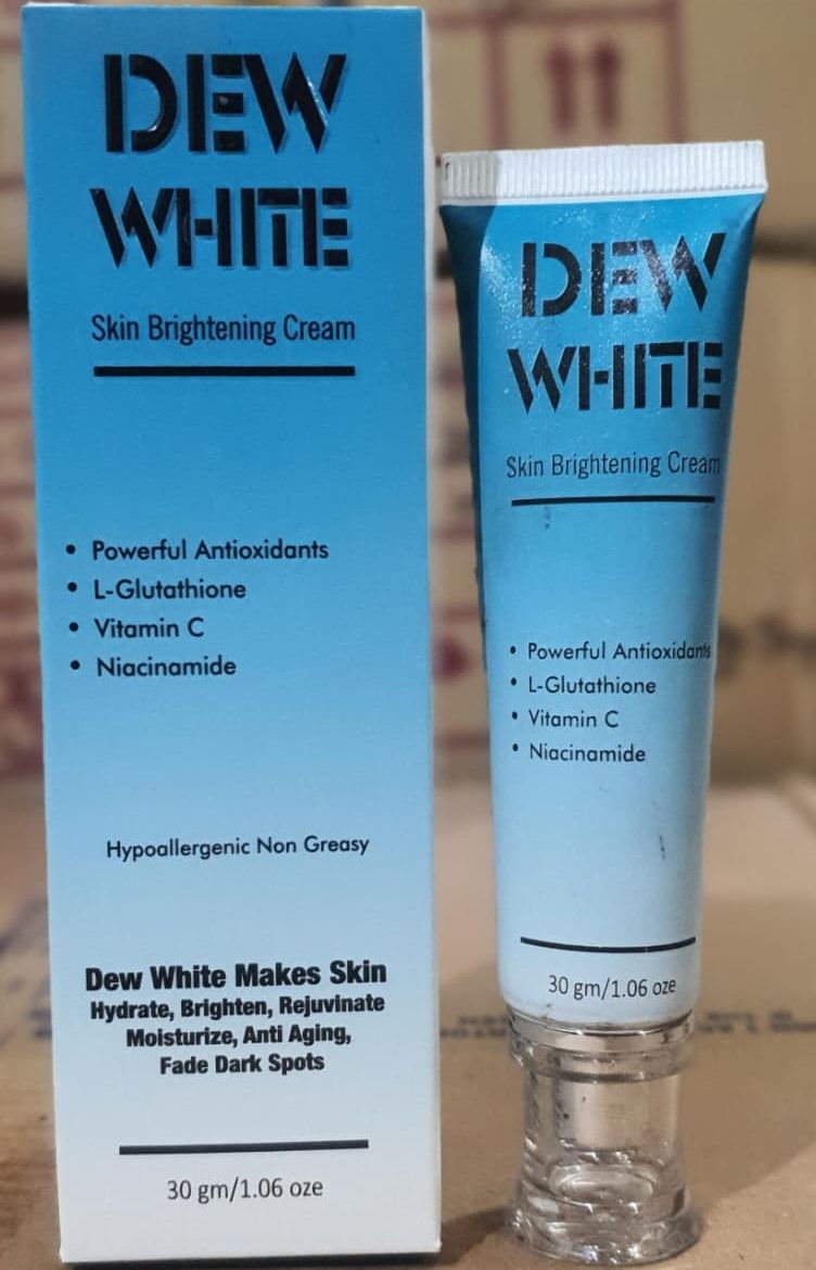 Dew White Skin Brightening Cream Gentle Formula Improves Skin Tone Reduces Dullness Provides Radiant Glow And Smooth Texture For Daily Use - 30g View Gallery - Pakistan