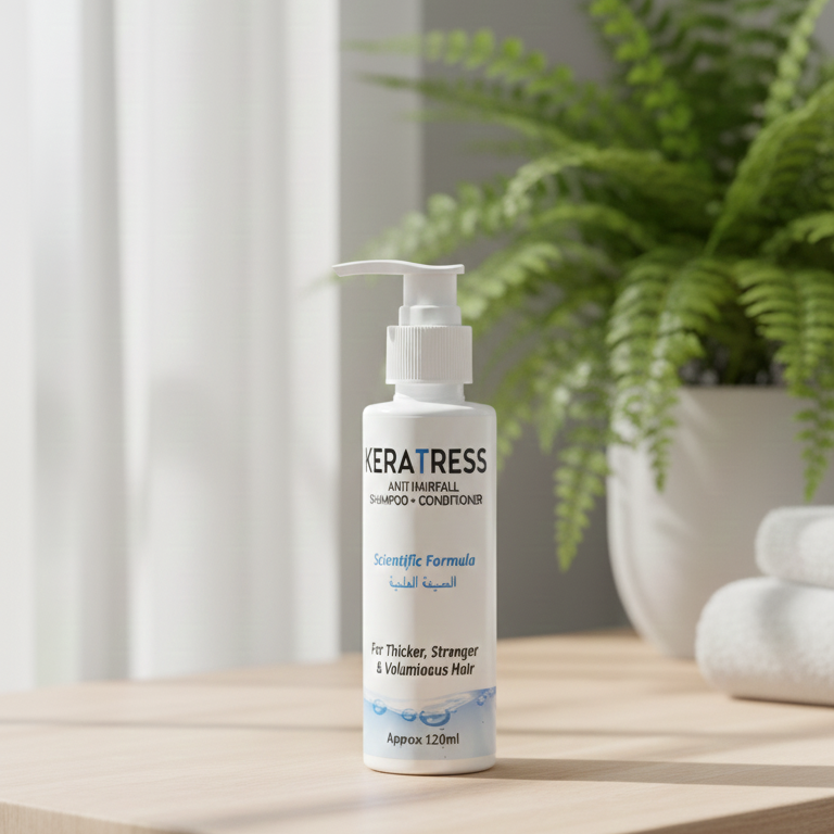 Keratress Anti Hairfall Shampoo And Conditioner Gentle Formula Strengthens Hair Reduces Hairfall Nourishes Scalp Provides Smooth And Healthy Look - 120ml View Gallery - Pakistan