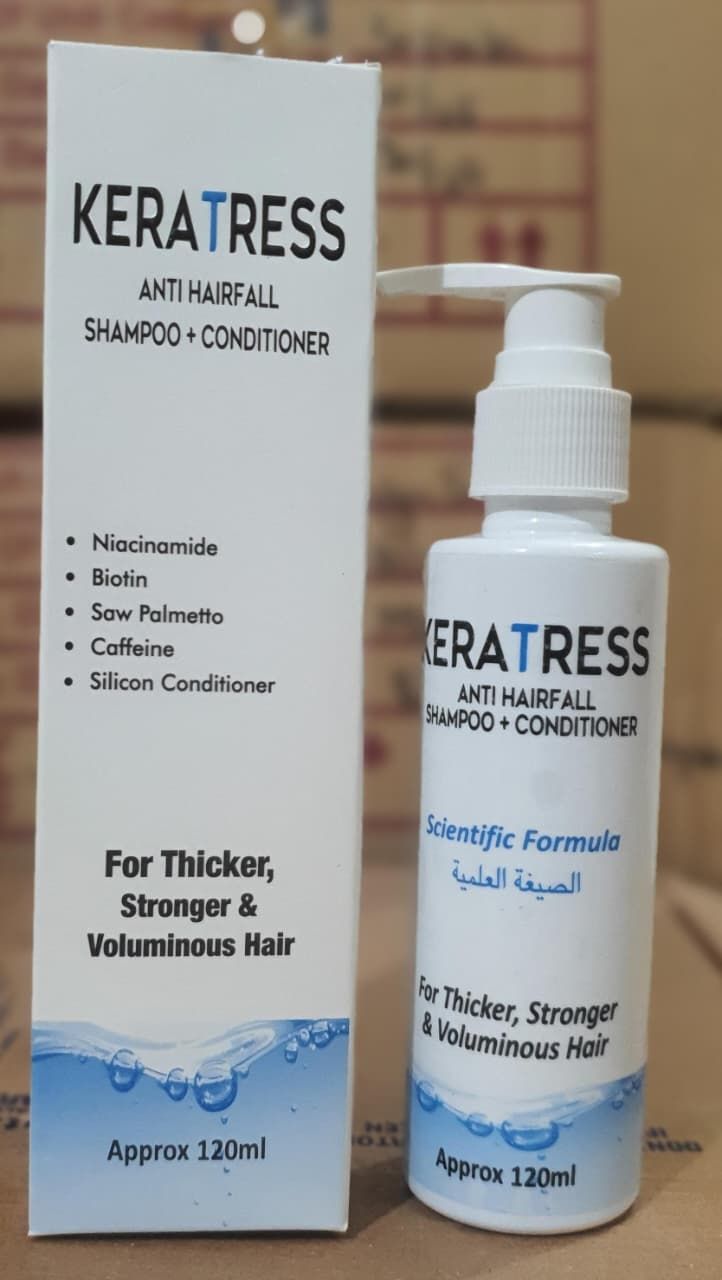 Keratress Anti Hairfall Shampoo And Conditioner Gentle Formula Strengthens Hair Reduces Hairfall Nourishes Scalp Provides Smooth And Healthy Look - 120ml View Gallery - Pakistan