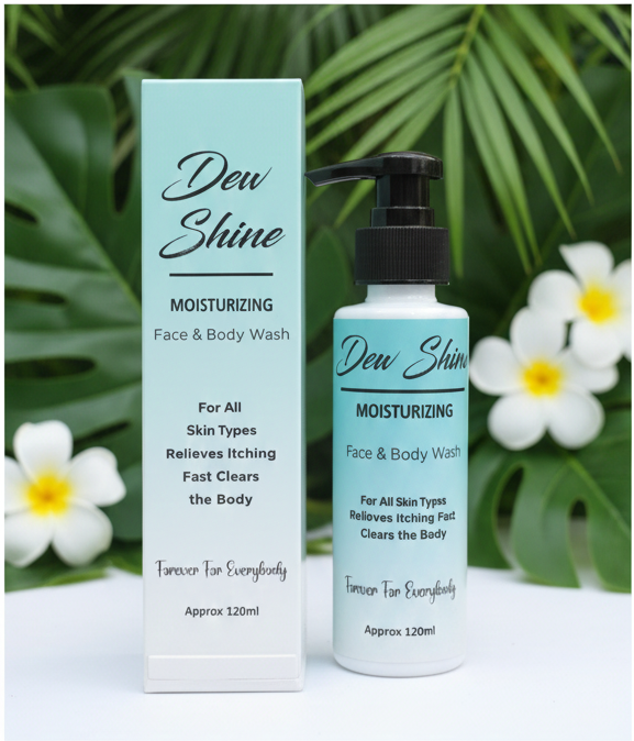 Dew Shine | Daily Radiance Boosting Moisturizing face and body wash  (All Day Hydration) 120 ML