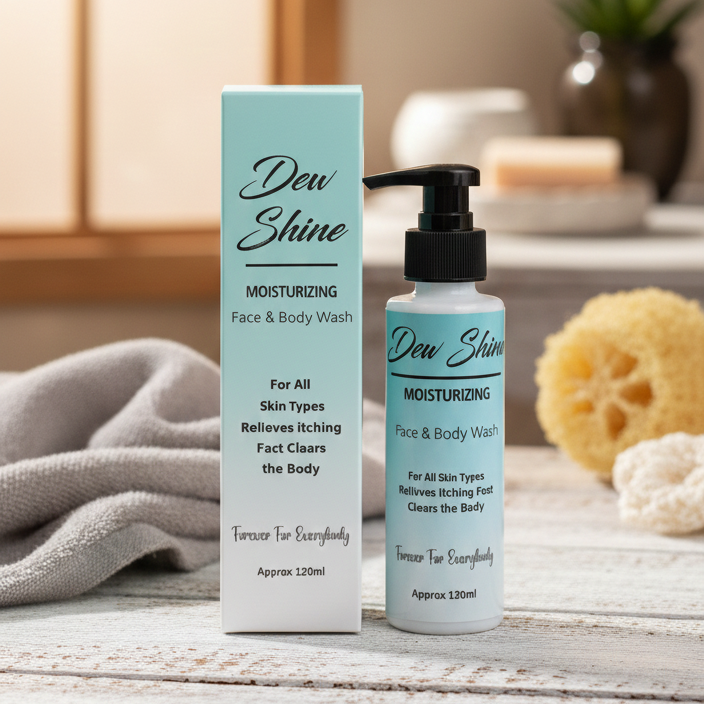Dew Shine | Daily Radiance Boosting Moisturizing face and body wash  (All Day Hydration) 120 ML View Gallery - Pakistan