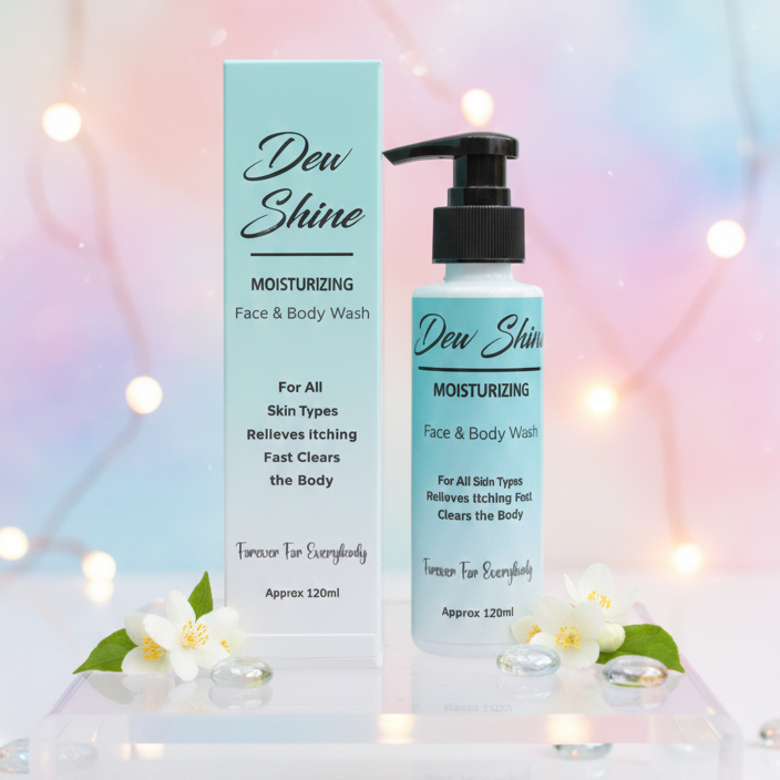 Dew Shine | Daily Radiance Boosting Moisturizing face and body wash  (All Day Hydration) 120 ML View Gallery - Pakistan