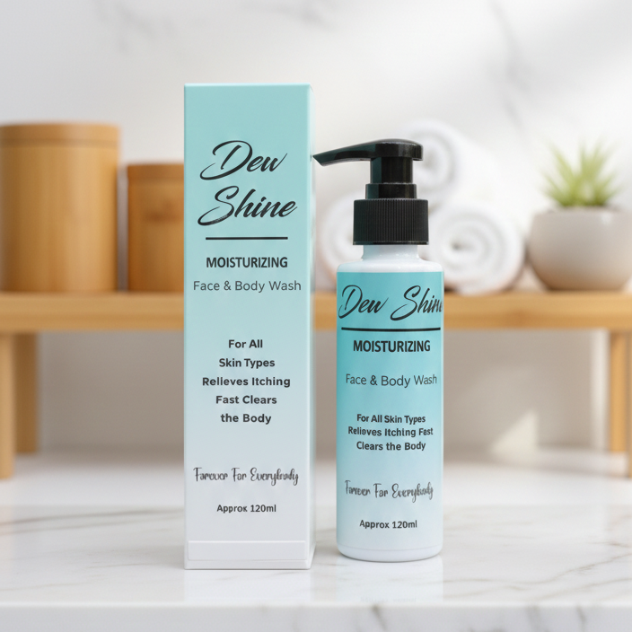 Dew Shine | Daily Radiance Boosting Moisturizing face and body wash  (All Day Hydration) 120 ML View Gallery - Pakistan