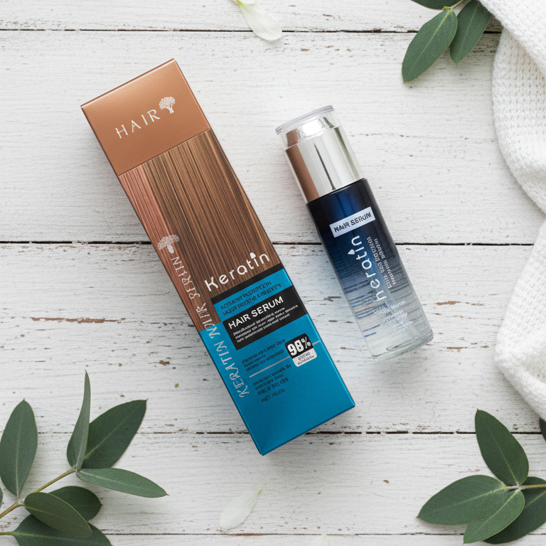 Keratin Hair Serum 80ml – Deep Moisturizing, Frizz-Control & Smooth Finish | Shine-Boosting Leave-In Serum for Dry, Damaged & Rough Hair View Gallery - Pakistan
