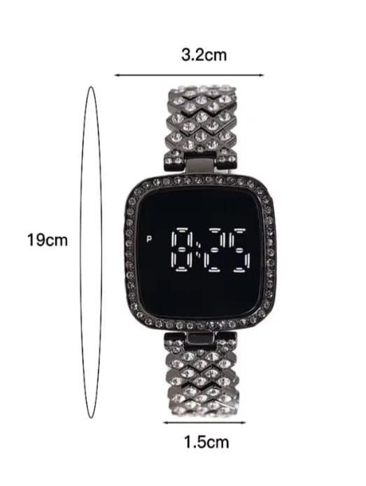 Chic Womens Digital Display Watch With Elegant Bracelet Strap Stylish Design Clear Screen Comfortable Wear Perfect For Daily And Formal Use without box View Gallery - Pakistan
