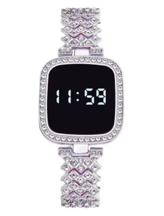 Chic Womens Digital Display Watch With Elegant Bracelet Strap Stylish Design Clear Screen Comfortable Wear Perfect For Daily And Formal Use without box View Gallery - Pakistan