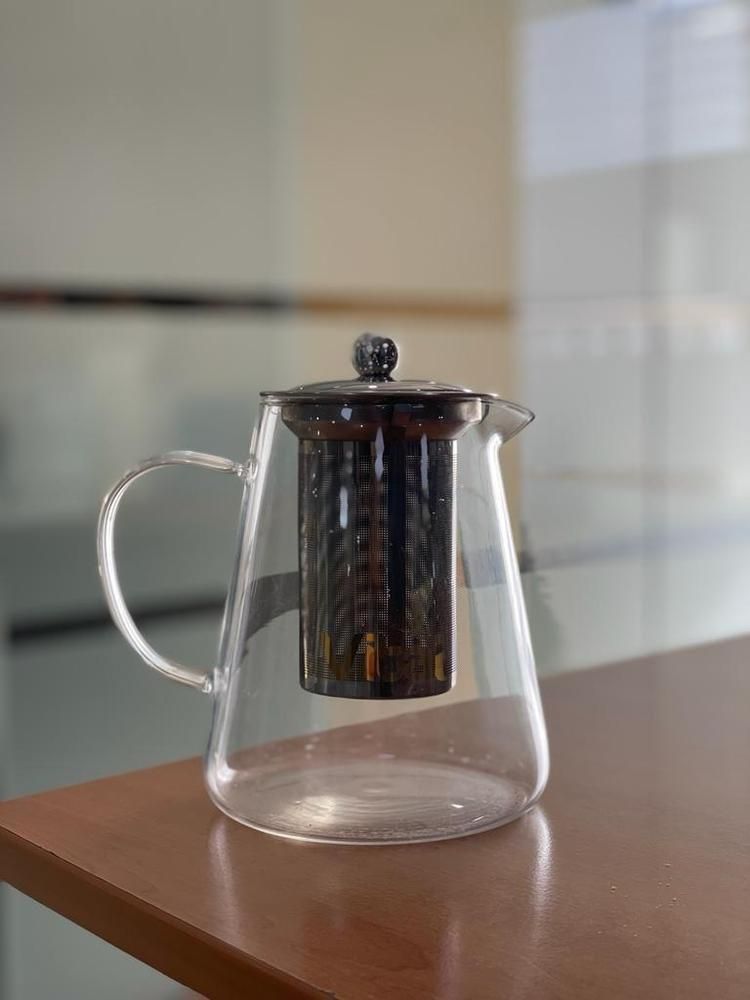 Infuser Glass Tea Jug with Stainless Steel Filter – Premium Hot & Cold Brewer for Tea, Detox Water & Herbal Drinks View Gallery - Pakistan