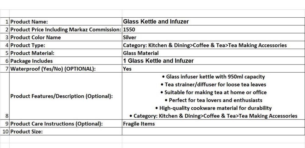 Infuser Glass Tea Jug with Stainless Steel Filter – Premium Hot & Cold Brewer for Tea, Detox Water & Herbal Drinks View Gallery - Pakistan