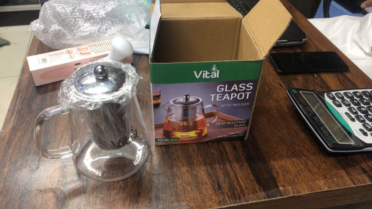 Infuser Glass Tea Jug with Stainless Steel Filter – Premium Hot & Cold Brewer for Tea, Detox Water & Herbal Drinks View Gallery - Pakistan
