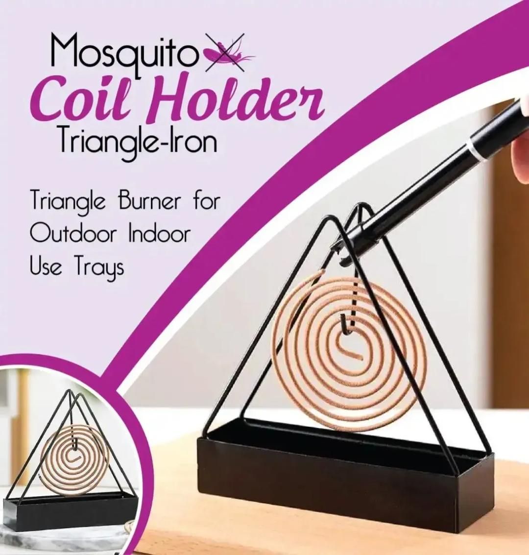 1 Pcs Simple Triangle-shaped Iron Mosquito Coil Holder Creative Hanging Or Standing Incense Burner