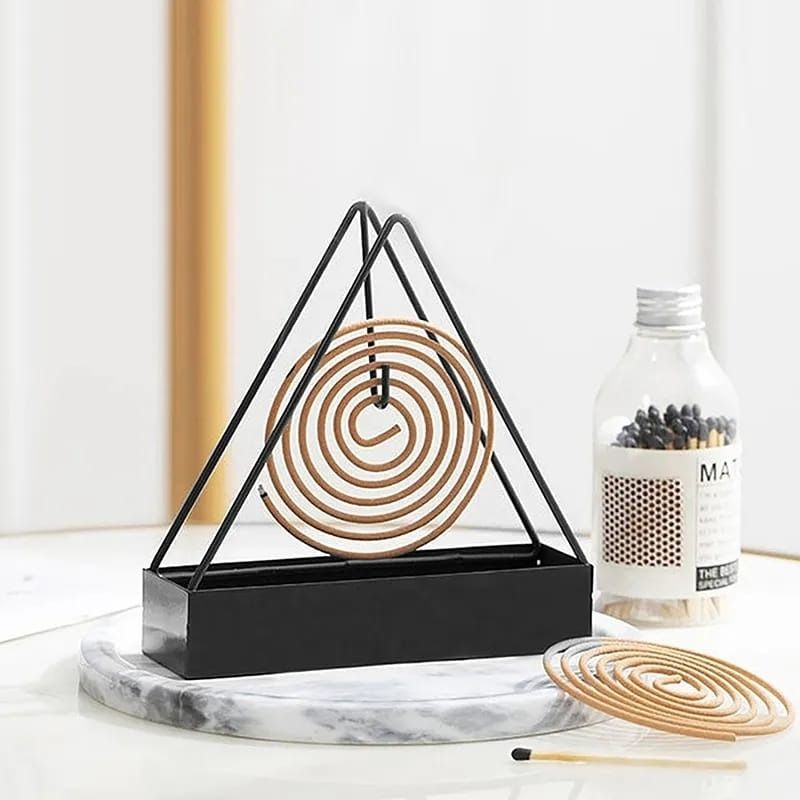 1 Pcs Simple Triangle-shaped Iron Mosquito Coil Holder Creative Hanging Or Standing Incense Burner View Gallery - Pakistan
