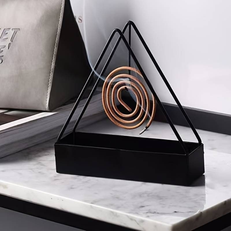 1 Pcs Simple Triangle-shaped Iron Mosquito Coil Holder Creative Hanging Or Standing Incense Burner View Gallery - Pakistan
