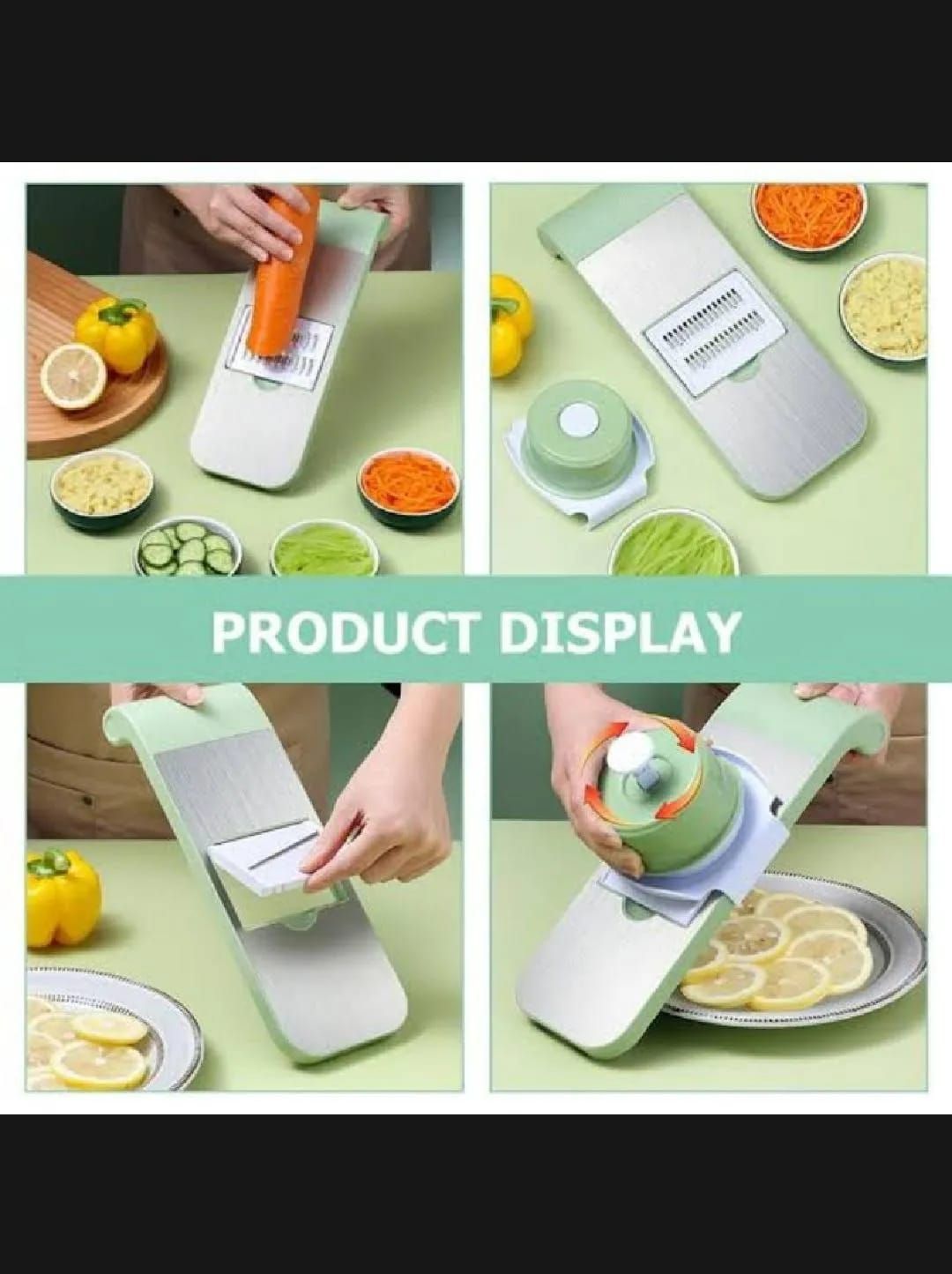 5-in-1 Multi-Functional Vegetable Slicer & Grater – Adjustable Mandoline Cutter View Gallery - Pakistan