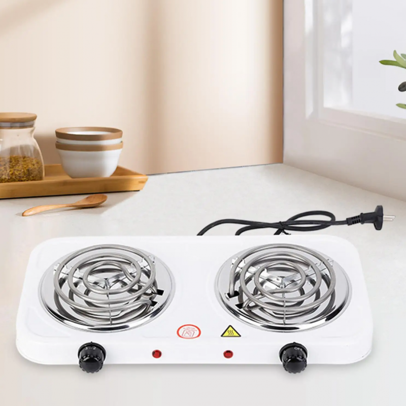Double Electric Stove – Dual Hot Plate Cooker with Twin Coil Burners | Fast Heating, Energy-Efficient Electric Cooking Stove for Home, Hostels &amp; Outdoor Use