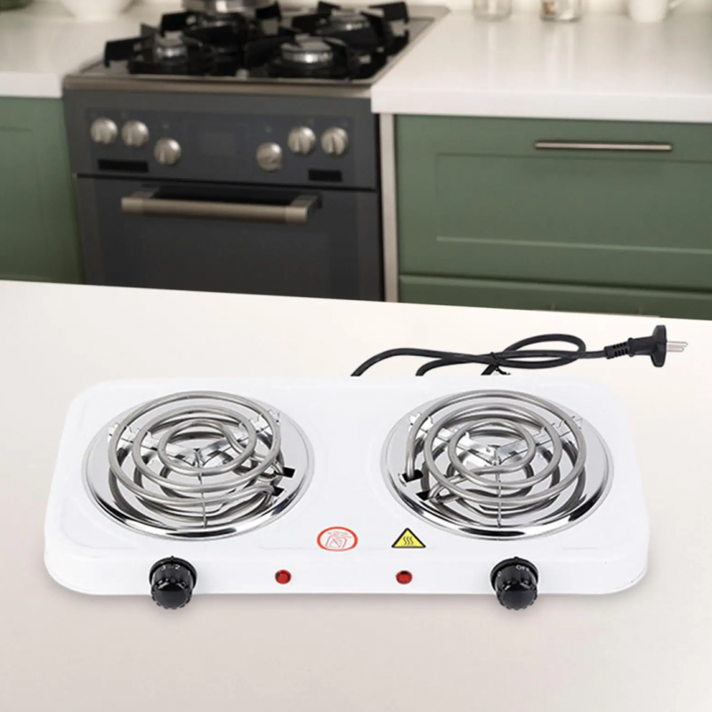 Double Electric Stove – Dual Hot Plate Cooker with Twin Coil Burners | Fast Heating, Energy-Efficient Electric Cooking Stove for Home, Hostels & Outdoor Use View Gallery - Pakistan