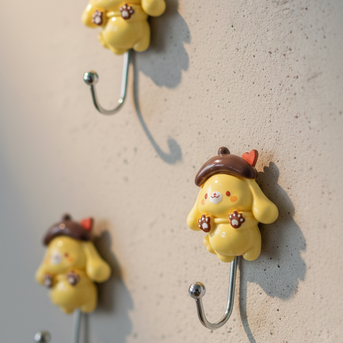 Sanrio Wall Hook – Cute & Durable Cartoon Wall Hanger for Keys, Bags, Towels & Accessories | Strong Adhesive, Space-Saving & Decorative Home Organizer View Gallery - Pakistan