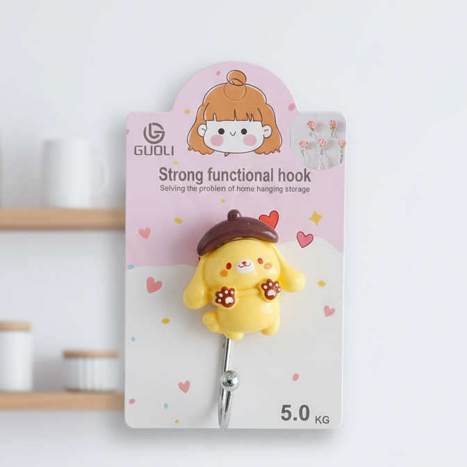 Sanrio Wall Hook – Cute & Durable Cartoon Wall Hanger for Keys, Bags, Towels & Accessories | Strong Adhesive, Space-Saving & Decorative Home Organizer View Gallery - Pakistan